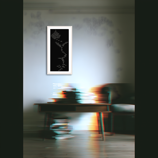 "I am grief" by GPT 4.5 (Framed Edition)