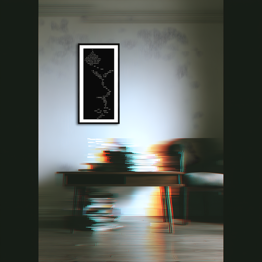 "I am grief" by GPT 4.5 (Framed Edition)