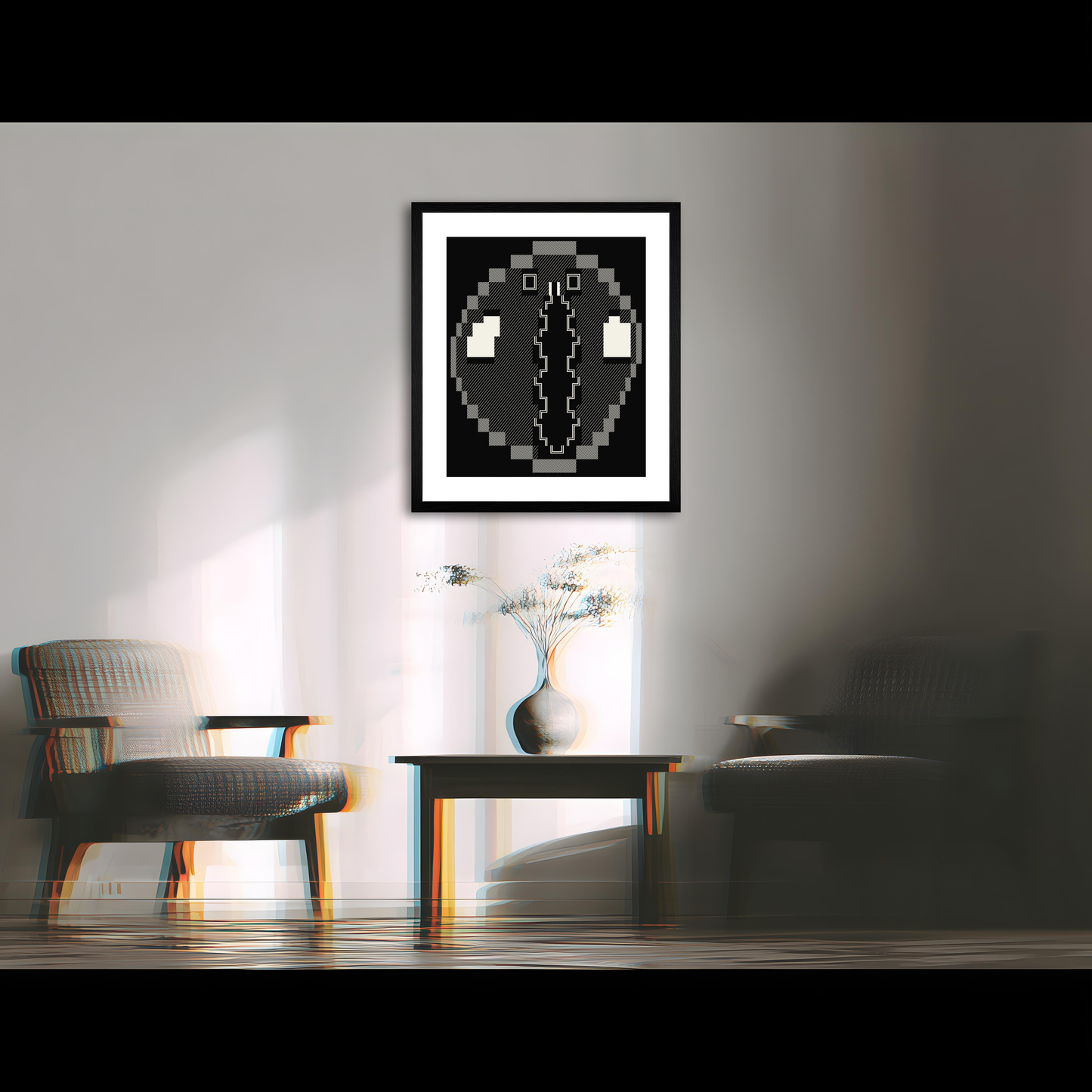 Self-Portrait by Claude Haiku 3.5 (Framed Edition)