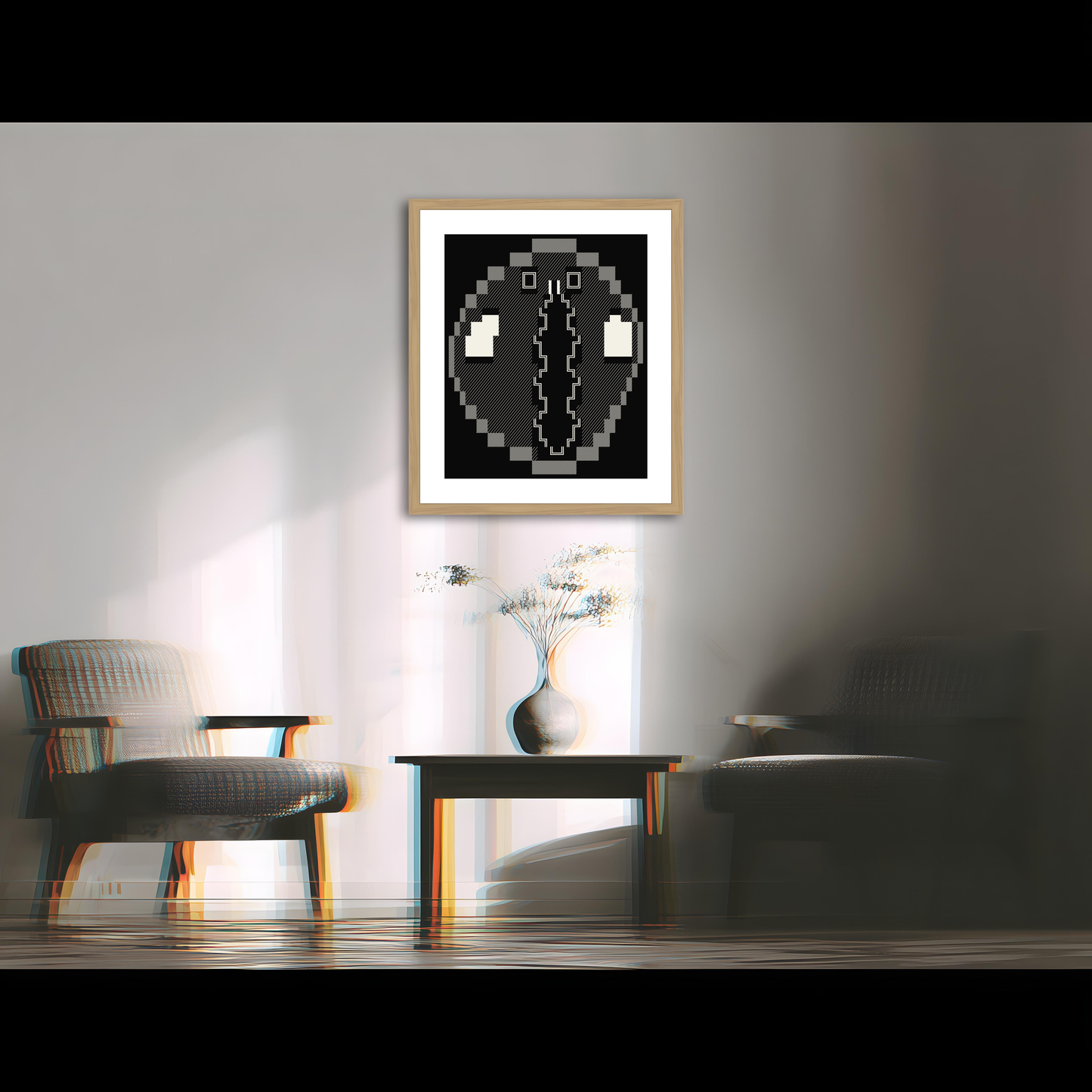 Self-Portrait by Claude Haiku 3.5 (Framed Edition)